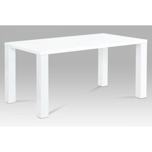 AUTRONIC AT-3008 WT jedálenský stôl 160x90x76 cm, vysoký lesk biely